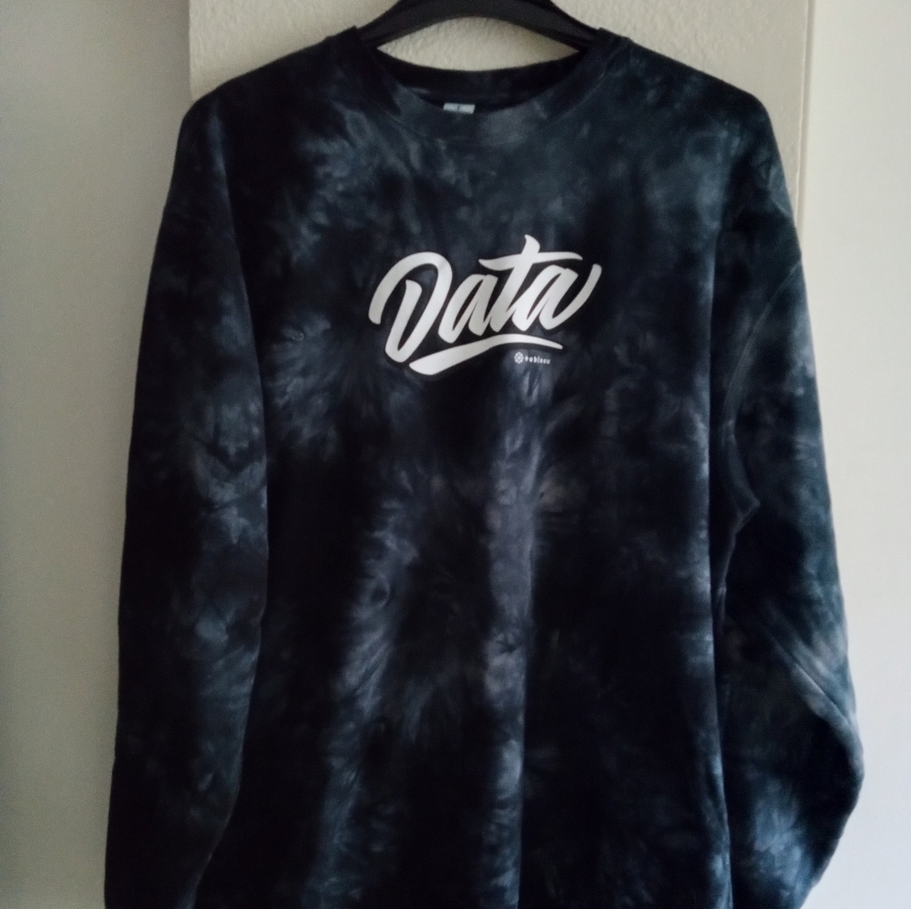 Independent Trading Company Black and Gray Tie-Dye Sweatshirt